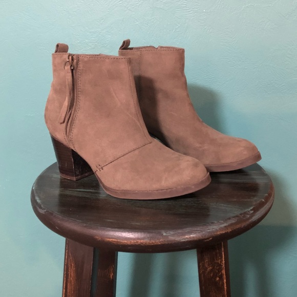 Grey Suede Booties - Picture 1 of 8